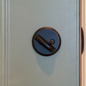 Deadbolt on a door