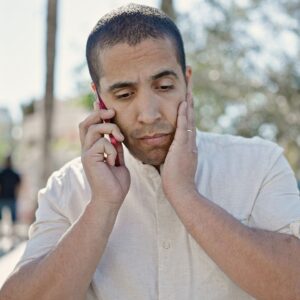 a man calling a locksmith