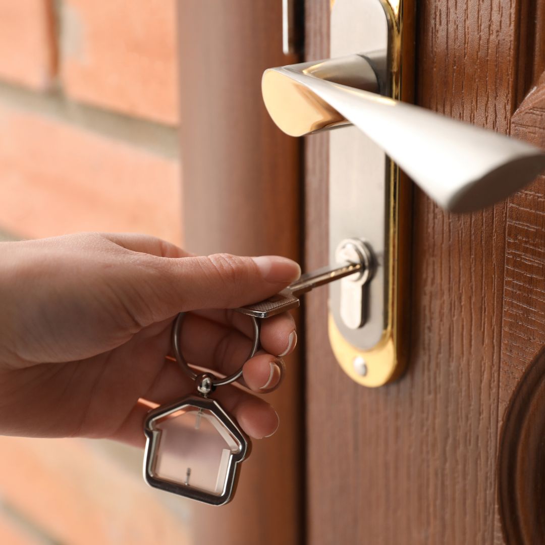 unlocking front door
