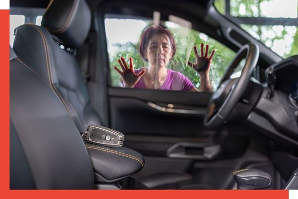 Woman who locked her keys in her car