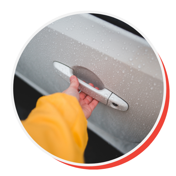 Locked car door.